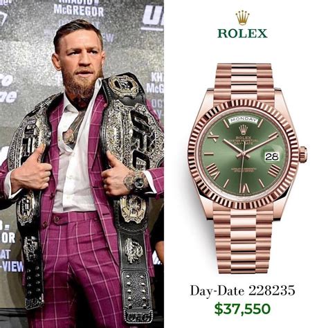 conor mcgregor rose gold rolex